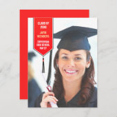 卒業写真ストール発表 案内状 (正面/裏面)