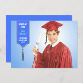 卒業写真ストール発表 案内状 (正面/裏面)