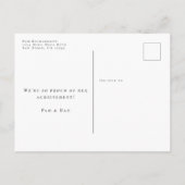 卒業写真スモダンクリプト日付の保存 インビテーションポストカード (裏面)