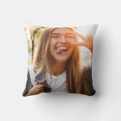 卒業写真テンプレートタイポグラフィカスタム クッション (裏面)