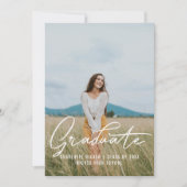 卒業写真テンプレート カスタマイズ ライトブルー 招待状 (正面)