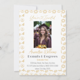 卒業写真ドーナツと学位2025 招待状