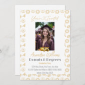 卒業写真ドーナツと学位2025 招待状 (正面/裏面)