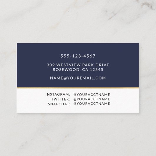 卒業写真ネームカードエンクロージャ 名刺 (裏面)