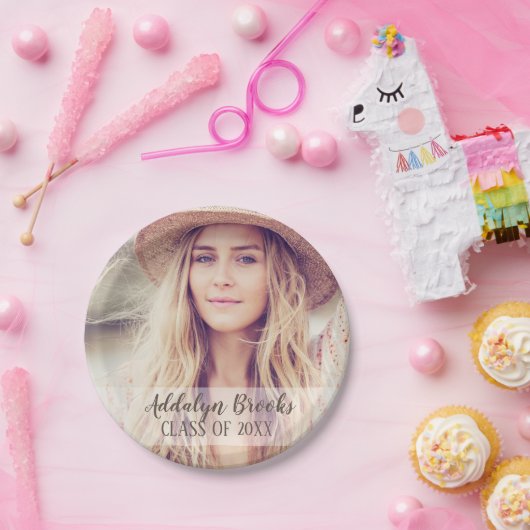 卒業写真パーソナライズされたと年のパーティープレート ペーパープレート (パーティー)