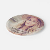 卒業写真パーソナライズされたと年のパーティープレート ペーパープレート (アングル)