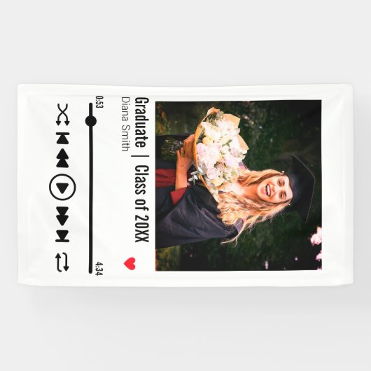 卒業写真パーソナライズされたの曲の再生リスト 横断幕 (横)