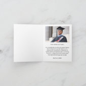 卒業写真パーソナライズされたサンキューカード サンキューカード (内部)