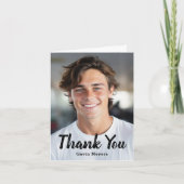 卒業写真パーソナライズされたサンキューカード サンキューカード (正面)