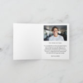 卒業写真パーソナライズされたサンキューカード サンキューカード (内部)