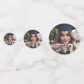 卒業写真パーソナライズされた名のクラス全体 コンフェッティ (裏面)