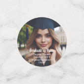 卒業写真パーソナライズされた名のクラス全体 コンフェッティ (スモール正面)