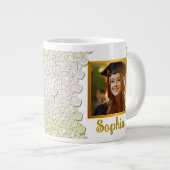 卒業写真パーソナライズされた学生の贈り物 ジャンボコーヒーマグカップ (正面右)