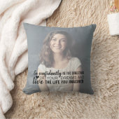 卒業写真パーソナライズされた引用文ゴーライブピロー クッション (ブランケット)