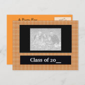 卒業写真パーティの招待状テンプレート インビテーションポストカード (正面/裏面)