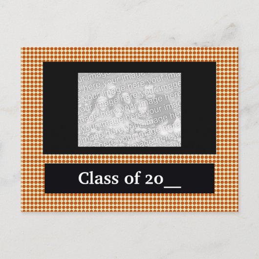 卒業写真パーティの招待状テンプレート インビテーションポストカード (正面)