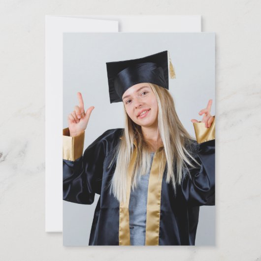 卒業写真パーティーシンプル 招待状 (裏面)