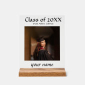 卒業写真パーティーシンボルや象徴-名前をカスタムする アクリルサイン (正面)