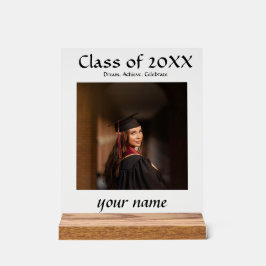 卒業写真パーティーシンボルや象徴-名前をカスタムする アクリルサイン