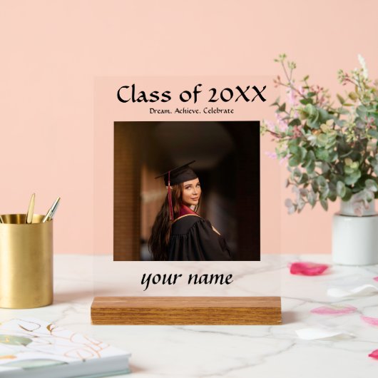 卒業写真パーティーシンボルや象徴-名前をカスタムする アクリルサイン (ウェディング)