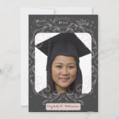 卒業写真パーティー招待状 シニアポートレート 招待状 (正面)