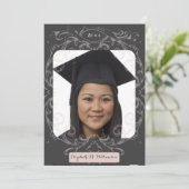 卒業写真パーティー招待状 シニアポートレート 招待状 (スタンド正面)