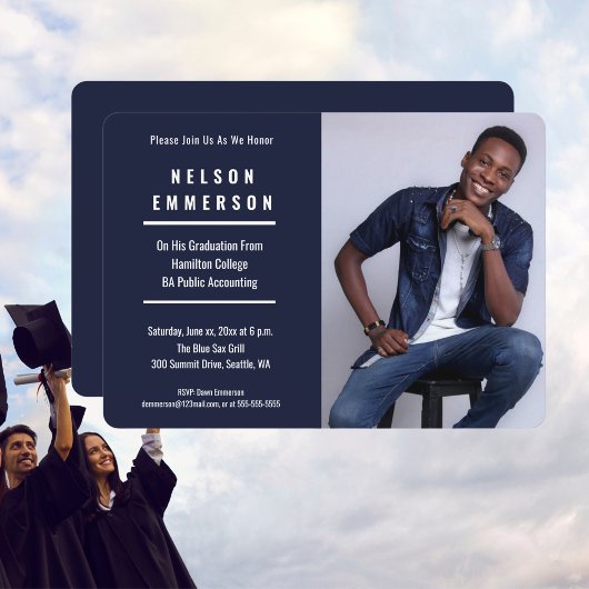 卒業写真パーティー招待状 招待状