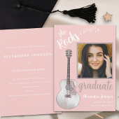 卒業写真ピンクの国の音楽卒業パーティー 招待状