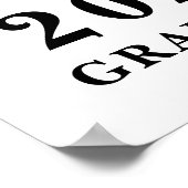 卒業写真ファンシー学年タイポグラフィ ポスター (角)