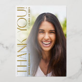 卒業写真フォイルエレガントサンキューカード 箔招待状 (正面)