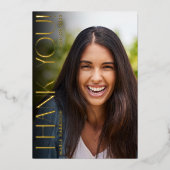 卒業写真フォイルエレガントサンキューカード 箔招待状 (正面)