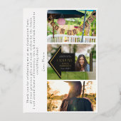 卒業写真フォイルエレガントサンキューカード 箔招待状 (裏面)