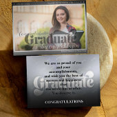 卒業写真ブラックスクリプト発表カード 案内状