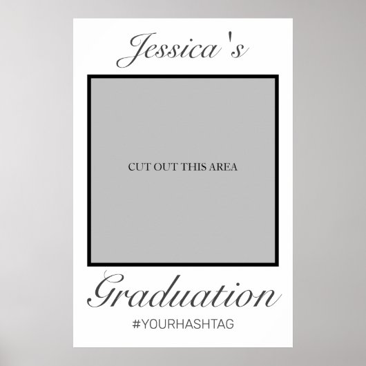 卒業写真プロップフレームモダンミニマル ポスター (正面)