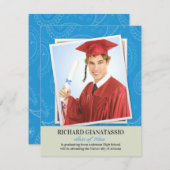 卒業写真ペイズリー発表 案内状 (正面/裏面)