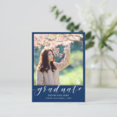 卒業写真ホワイトスクリプ王室のトブルー2025 案内ポストカード (スタンド正面)