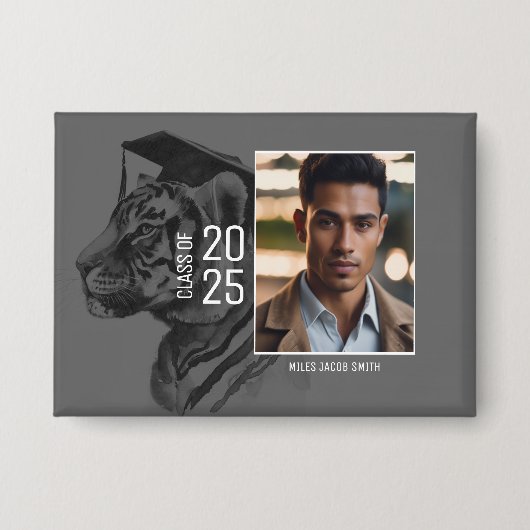 卒業写真ボタン 缶バッジ (正面)