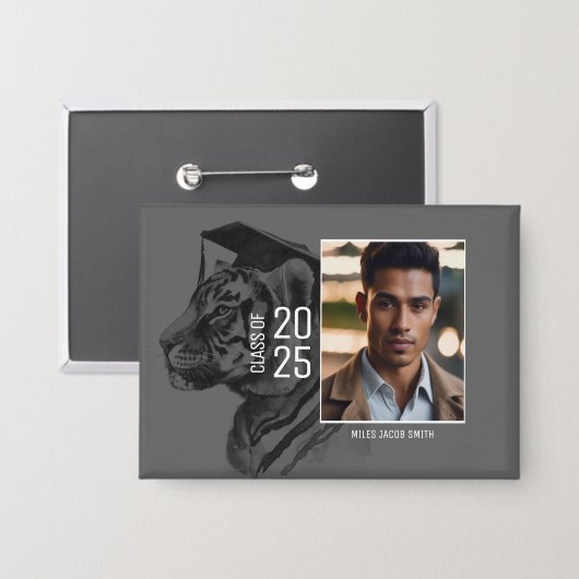 卒業写真ボタン 缶バッジ (正面/裏面)