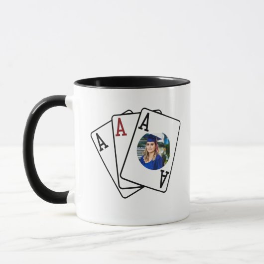 卒業写真マグカップ – Three Aces Alumni Giftアイディア マグカップ (左)