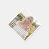 卒業写真ミニマモダンリスエレガントト スタンダードカクテルナプキン (角)