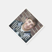 卒業写真ミニマモダンリストシンプルパーティー スタンダードカクテルナプキン (角)