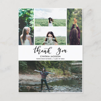 卒業写真ミニマルありがとうごカジュアルざう ポストカード