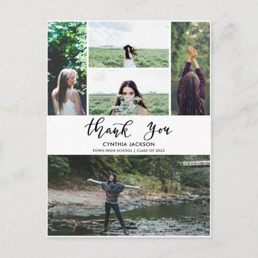 卒業写真ミニマルありがとうごカジュアルざう ポストカード (正面)