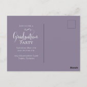 卒業写真ミニマルエレガントリストフローラ紫 ポストカード (裏面)