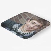 卒業写真ミニマルシンプルリストモダングラード ペーパープレート (傾斜あり)