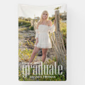 卒業写真ミニマルシンプルリストモダンスクリプト 横断幕 (縦)