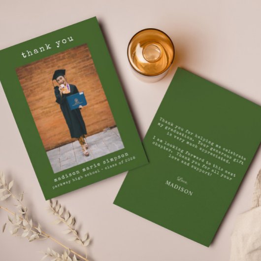 卒業写真ミニマルシンプルリスト ノートカード