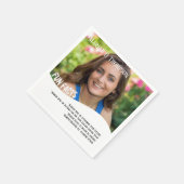 卒業写真ミニマルモダンリストおもしろいの事実 スタンダードカクテルナプキン (角)