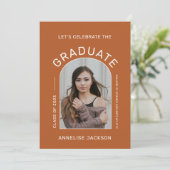 卒業写真ミニマル卒業パーティー 招待状 (スタンド正面)