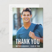 卒業写真モダンありがとうはがきBWB ポストカード (正面/裏面)